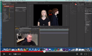 YouTube video showing the chroma key process