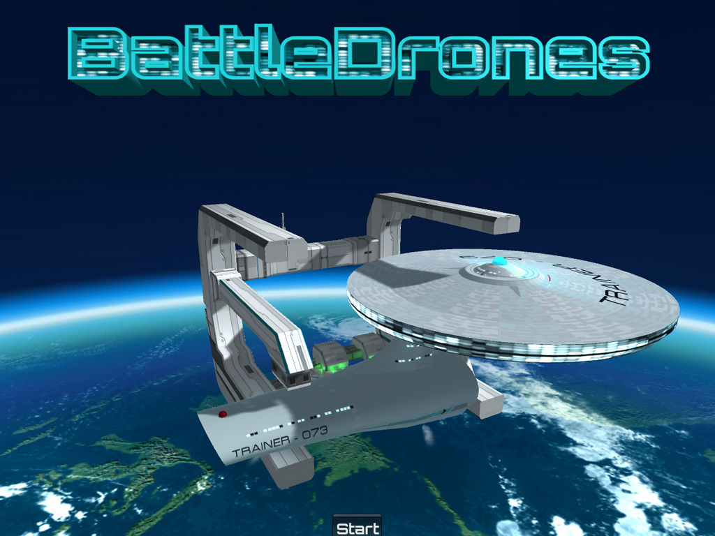 The BattleDrones title screen